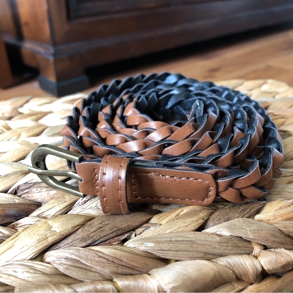 Faux leather breaded belt